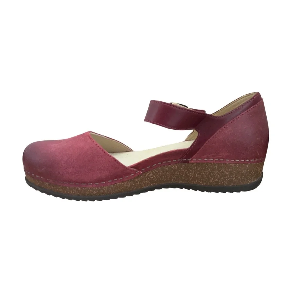 Dansko Mae Red Burnished Suede Mary Jane SZ: 42 EU 11.5-12 US NWOB - Picture 9 of 12